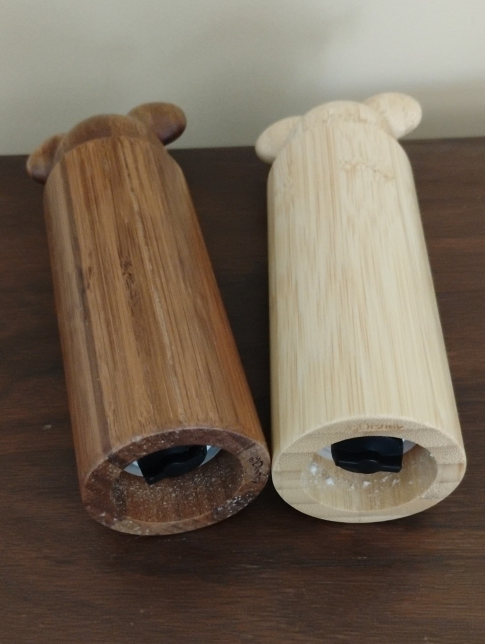 Disney Bamboo Salt and Pepper Mills - Dark Brown and Natural